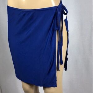 Zuliana dark blue side tie sarong/skirt New With Tags